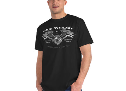 WD Regular fit T-Shirt: Medium weight (5.5  oz/yd² material) - WD Eagle Front, Flexlinc Back - Shirt brand: Econsious EC1000
