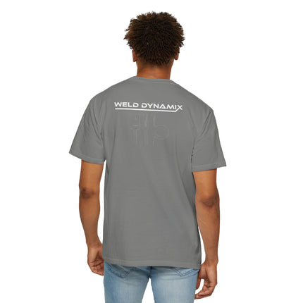 WD Relaxed fit T-Shirt: Medium-heavy weight (6.1  oz/yd² material) - WD Eagle 8-2025 Design Front, Flexlinc Back - Shirt brand: Comfort Colors 1717