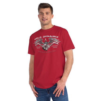 WD Regular fit T-Shirt: Medium weight (5.5  oz/yd² material) - WD Eagle Front, Flexlinc Back - Shirt brand: Econsious EC1000