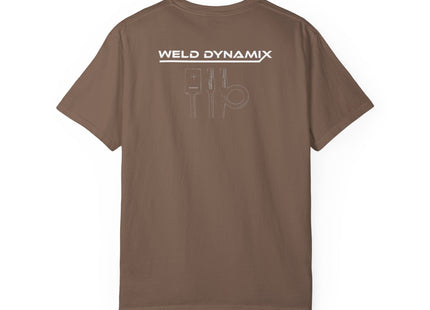 WD Relaxed fit T-Shirt: Medium-heavy weight (6.1  oz/yd² material) - WD Eagle 8-2025 Design Front, Flexlinc Back - Shirt brand: Comfort Colors 1717