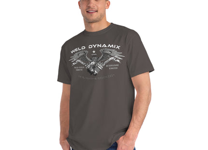 WD Regular fit T-Shirt: Medium weight (5.5  oz/yd² material) - WD Eagle Front, Flexlinc Back - Shirt brand: Econsious EC1000