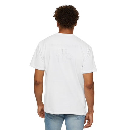 WD Relaxed fit T-Shirt: Medium-heavy weight (6.1  oz/yd² material) - WD Eagle 8-2025 Design Front, Flexlinc Back - Shirt brand: Comfort Colors 1717