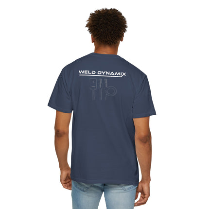 WD Relaxed fit T-Shirt: Medium-heavy weight (6.1  oz/yd² material) - WD Eagle 8-2025 Design Front, Flexlinc Back - Shirt brand: Comfort Colors 1717