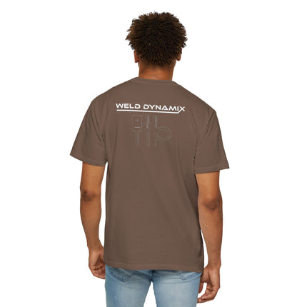 WD Relaxed fit T-Shirt: Medium-heavy weight (6.1  oz/yd² material) - WD Eagle 8-2025 Design Front, Flexlinc Back - Shirt brand: Comfort Colors 1717