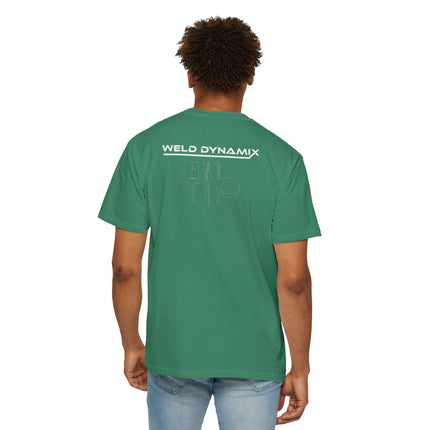 WD Relaxed fit T-Shirt: Medium-heavy weight (6.1  oz/yd² material) - WD Eagle 8-2025 Design Front, Flexlinc Back - Shirt brand: Comfort Colors 1717