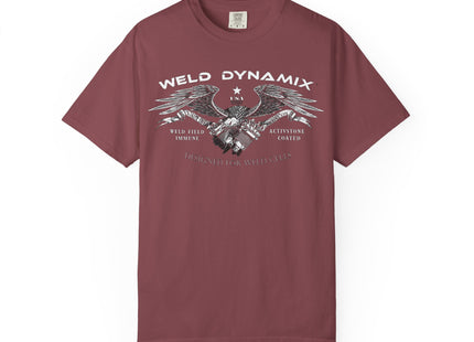 WD Relaxed fit T-Shirt: Medium-heavy weight (6.1  oz/yd² material) - WD Eagle 8-2025 Design Front, Flexlinc Back - Shirt brand: Comfort Colors 1717