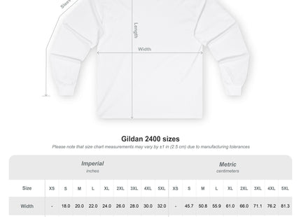 Classic Fit Ultra Cotton Long Sleeve Tee - Shirt Brand: Gildan 2400
