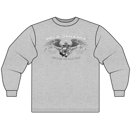WD Classic Fit Long Sleeve T-Shirt - Gildan 5400 Heavy Cotton - WD Sensor Fron, White WD Back