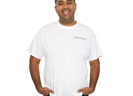 WD Classic Fit "WD BOY" T-Shirt: Medium weight (5.3  oz/yd² material) - Gray Text Logo - Shirt brand: Gildan 5000