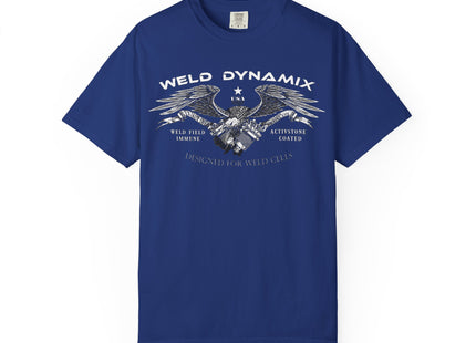 WD Relaxed fit T-Shirt: Medium-heavy weight (6.1  oz/yd² material) - WD Eagle 8-2025 Design Front, Flexlinc Back - Shirt brand: Comfort Colors 1717