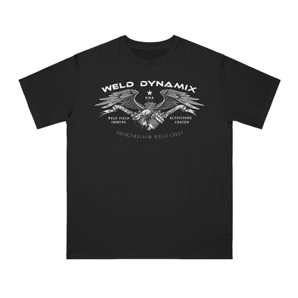 WD Regular fit T-Shirt: Medium weight (5.5  oz/yd² material) - WD Eagle Front, Flexlinc Back - Shirt brand: Econsious EC1000