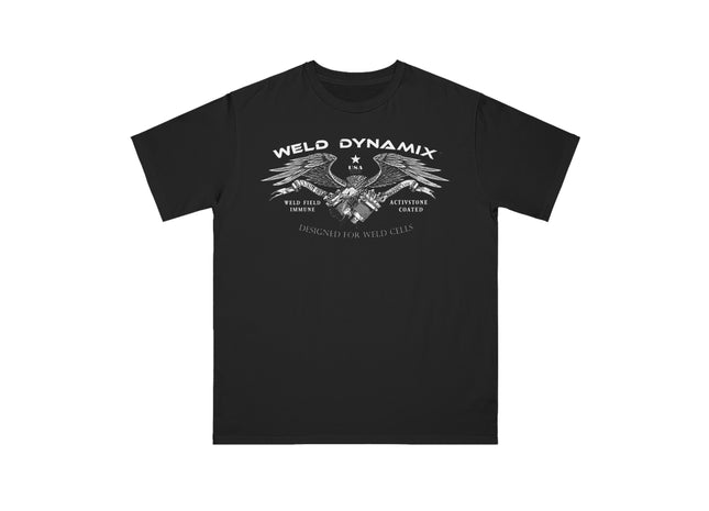 WD Regular fit T-Shirt: Medium weight (5.5  oz/yd² material) - WD Eagle Front, Flexlinc Back - Shirt brand: Econsious EC1000