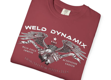 WD Relaxed fit T-Shirt: Medium-heavy weight (6.1  oz/yd² material) - WD Eagle 8-2025 Design Front, Flexlinc Back - Shirt brand: Comfort Colors 1717