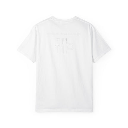WD Relaxed fit T-Shirt: Medium-heavy weight (6.1  oz/yd² material) - WD Eagle 8-2025 Design Front, Flexlinc Back - Shirt brand: Comfort Colors 1717