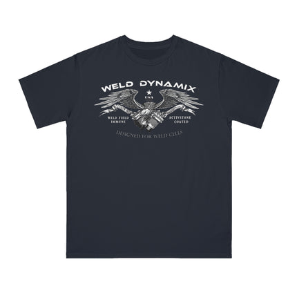 WD Regular fit T-Shirt: Medium weight (5.5  oz/yd² material) - WD Eagle Front, Flexlinc Back - Shirt brand: Econsious EC1000
