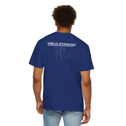 WD Relaxed fit T-Shirt: Medium-heavy weight (6.1  oz/yd² material) - WD Eagle 8-2025 Design Front, Flexlinc Back - Shirt brand: Comfort Colors 1717
