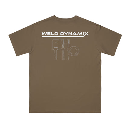 WD Regular fit T-Shirt: Medium weight (5.5  oz/yd² material) - WD Eagle Front, Flexlinc Back - Shirt brand: Econsious EC1000