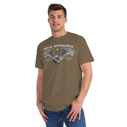 WD Regular fit T-Shirt: Medium weight (5.5  oz/yd² material) - WD Eagle Front, Flexlinc Back - Shirt brand: Econsious EC1000