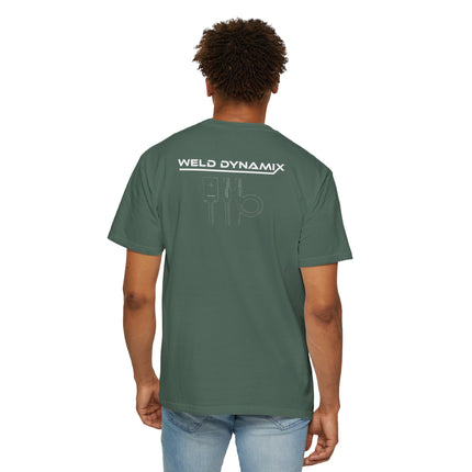 WD Relaxed fit T-Shirt: Medium-heavy weight (6.1  oz/yd² material) - WD Eagle 8-2025 Design Front, Flexlinc Back - Shirt brand: Comfort Colors 1717