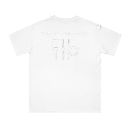 WD Regular fit T-Shirt: Medium weight (5.5  oz/yd² material) - WD Eagle Front, Flexlinc Back - Shirt brand: Econsious EC1000
