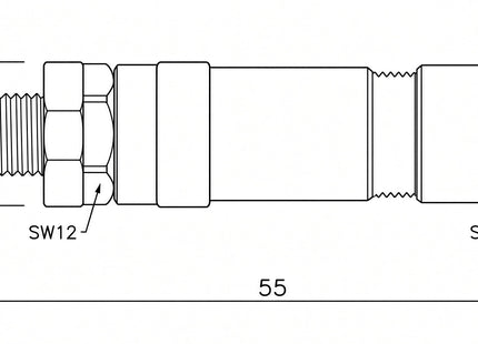 #WCA-0804-MXAH  M8 4-Pin Male Straight Field Attachable Connector - WELD RESISTANT