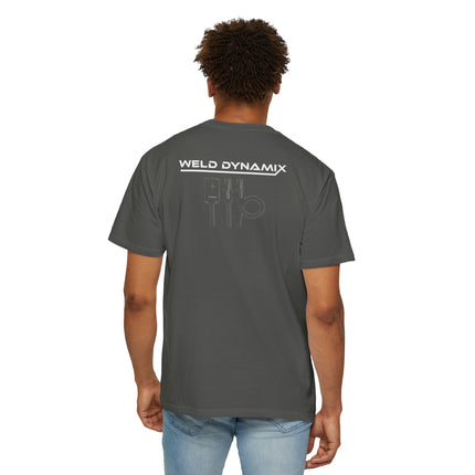WD Relaxed fit T-Shirt: Medium-heavy weight (6.1  oz/yd² material) - WD Eagle 8-2025 Design Front, Flexlinc Back - Shirt brand: Comfort Colors 1717