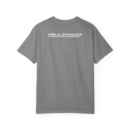 WD Relaxed fit T-Shirt: Medium-heavy weight (6.1  oz/yd² material) - WD Eagle 8-2025 Design Front, Flexlinc Back - Shirt brand: Comfort Colors 1717
