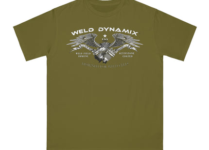WD Regular fit T-Shirt: Medium weight (5.5  oz/yd² material) - WD Eagle Front, Flexlinc Back - Shirt brand: Econsious EC1000