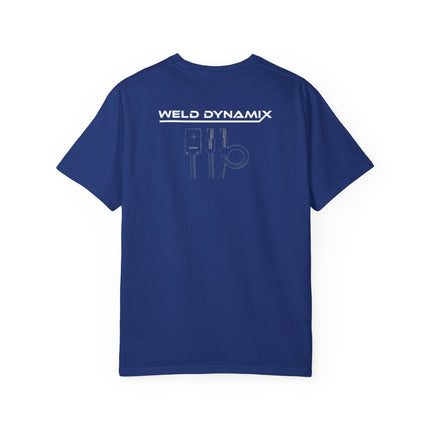 WD Relaxed fit T-Shirt: Medium-heavy weight (6.1  oz/yd² material) - WD Eagle 8-2025 Design Front, Flexlinc Back - Shirt brand: Comfort Colors 1717