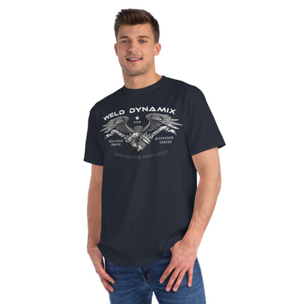 WD Regular fit T-Shirt: Medium weight (5.5  oz/yd² material) - WD Eagle Front, Flexlinc Back - Shirt brand: Econsious EC1000