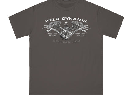 WD Regular fit T-Shirt: Medium weight (5.5  oz/yd² material) - WD Eagle Front, Flexlinc Back - Shirt brand: Econsious EC1000