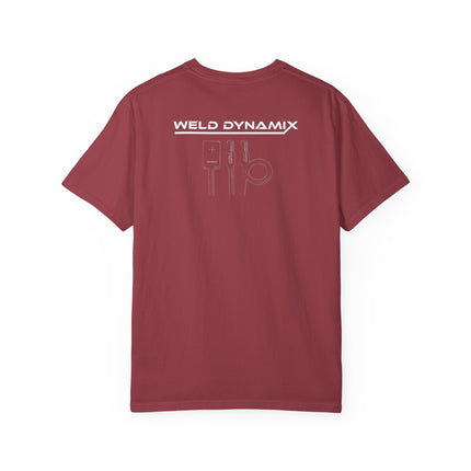 WD Relaxed fit T-Shirt: Medium-heavy weight (6.1  oz/yd² material) - WD Eagle 8-2025 Design Front, Flexlinc Back - Shirt brand: Comfort Colors 1717