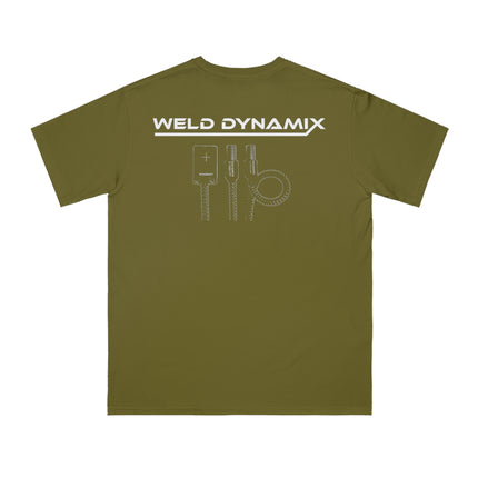 WD Regular fit T-Shirt: Medium weight (5.5  oz/yd² material) - WD Eagle Front, Flexlinc Back - Shirt brand: Econsious EC1000
