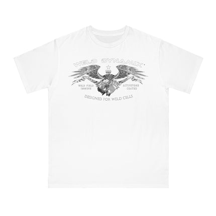 WD Regular fit T-Shirt: Medium weight (5.5  oz/yd² material) - WD Eagle Front, Flexlinc Back - Shirt brand: Econsious EC1000