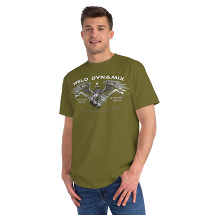 WD Regular fit T-Shirt: Medium weight (5.5  oz/yd² material) - WD Eagle Front, Flexlinc Back - Shirt brand: Econsious EC1000