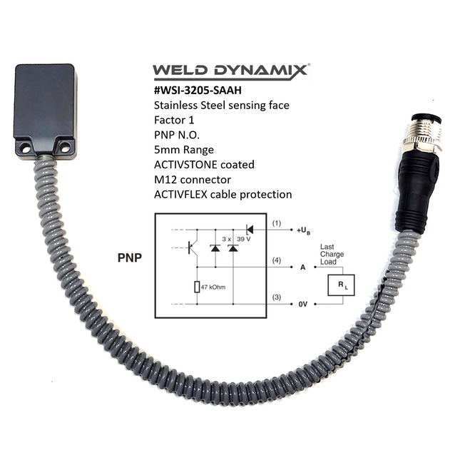 #WSI-3205-SAAH Inductive Flat Pack Sensor; 32x20x8mm  (Range 5mm)