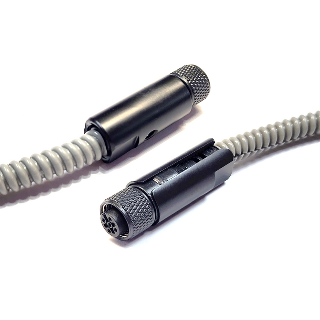 #WCC-12SL-AXLH Stainless Aluminum Overmold Protector for larger M12 Cables (larger overmold and cable OD)