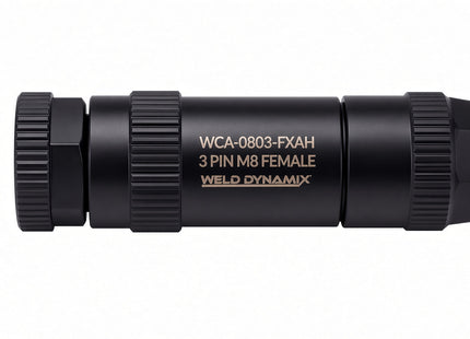 #WCA-0803-FXAH  M8 3-Pin Female Straight Field Attachable Connector - WELD RESISTANT (Copy)