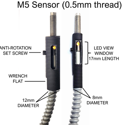 #WMT-0508-FXXH - M5x0.5m Threaded Adapter to M8x1 OD