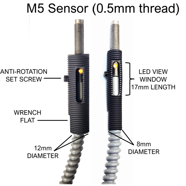 #WMT-0508-FXXH - M5x0.5m Threaded Adapter to M8x1 OD