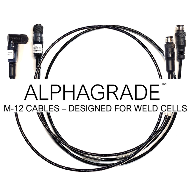 #WCC-2000-T5MF9-A ALPHAGRADE Universal Weld Immune Cable 20m Length - 5 Pin M Straight/F 90 - Shielded