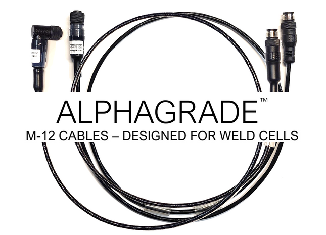#WCC-0200-T5MF-A ALPHAGRADE Universal Weld Immune Cable 2.0m Length - 5 Pin M Straight/F Straight - Shielded