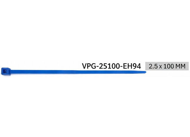 #VPG-25100-EH94 Hi-Temp ETFE Zip Ties - 2.5mm x 100mm (50/pack)