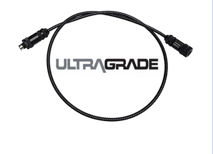 #WCC-0054-F4MF9-U M12 4-Pin ULTRAGRADE Armored Stainless FLEXLINC Cable - Male Straight to Female 90 - 54" Length