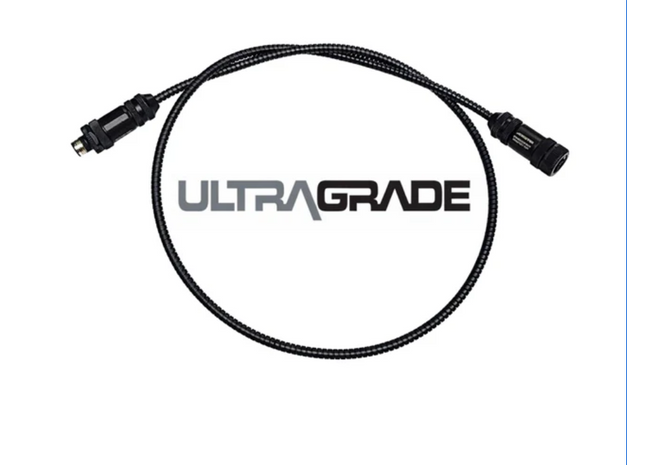 #WCC-0018-F4MF-U M12 4-Pin ULTRAGRADE Armored Stainless FLEXLINC Cable - Male Straight to Female Straight - 18" Length