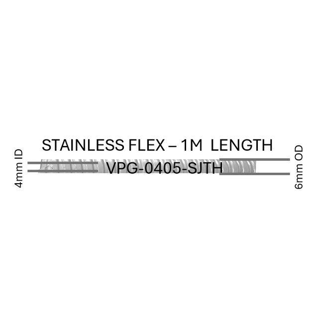 #VPG-0405-SJTH  4mm ID  Stainless Flex - 1m length