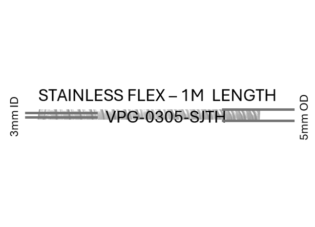 #VPG-0305-SJTH  3mm ID  Stainless Flex - 1m length