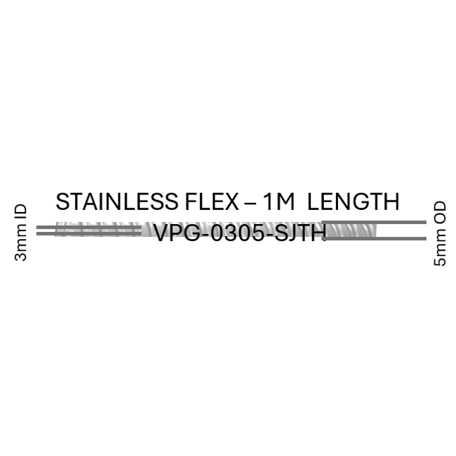 #VPG-0305-SJTH  3mm ID  Stainless Flex - 1m length