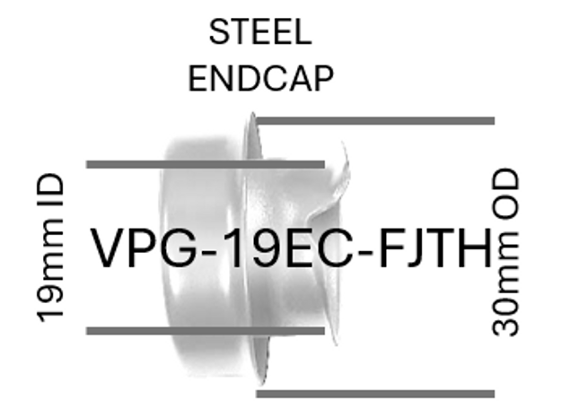 #VPG-19EC-SJTH  19mm ID Endcap   - for VPG-1905-SJTH Stainless Flex