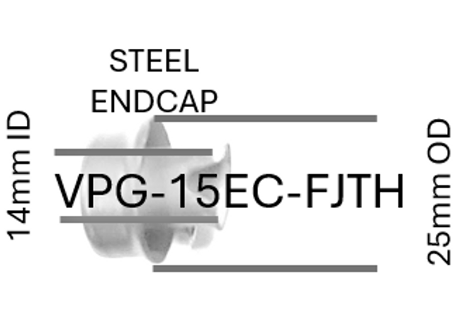 #VPG-15EC-SJTH  15mm ID Endcap   - for VPG-1505-SJTH Stainless Flex
